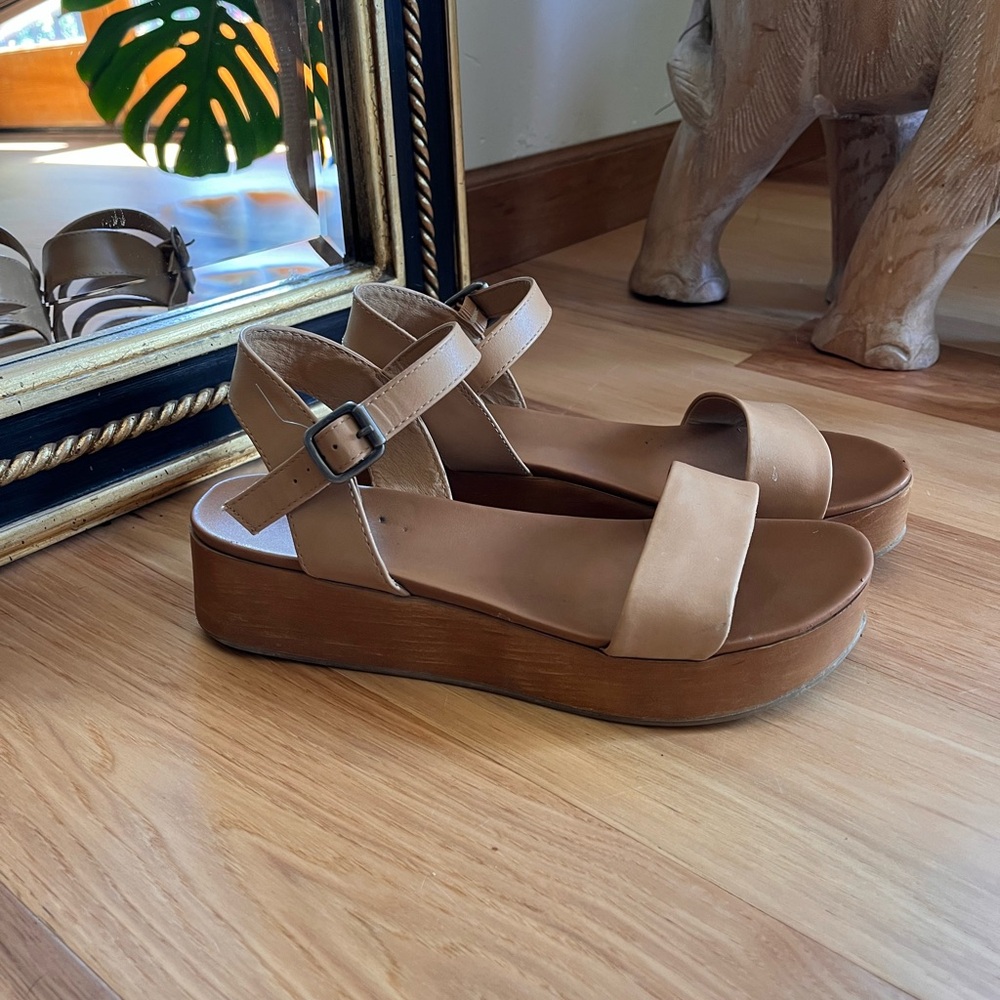 Platform Sandals Faux Leather